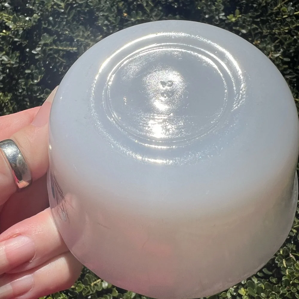 Vintage Fire King Blue Heaven Milk Glass Custard Cup Ramekin Bowl Collectible